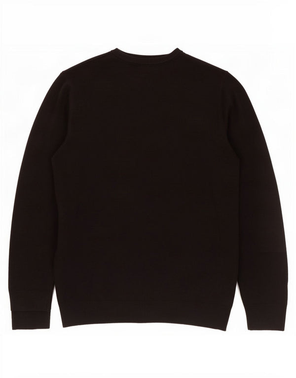 Suéter masculino Marks & Spencer Blue Harbor com decote em V grande acrílico preto