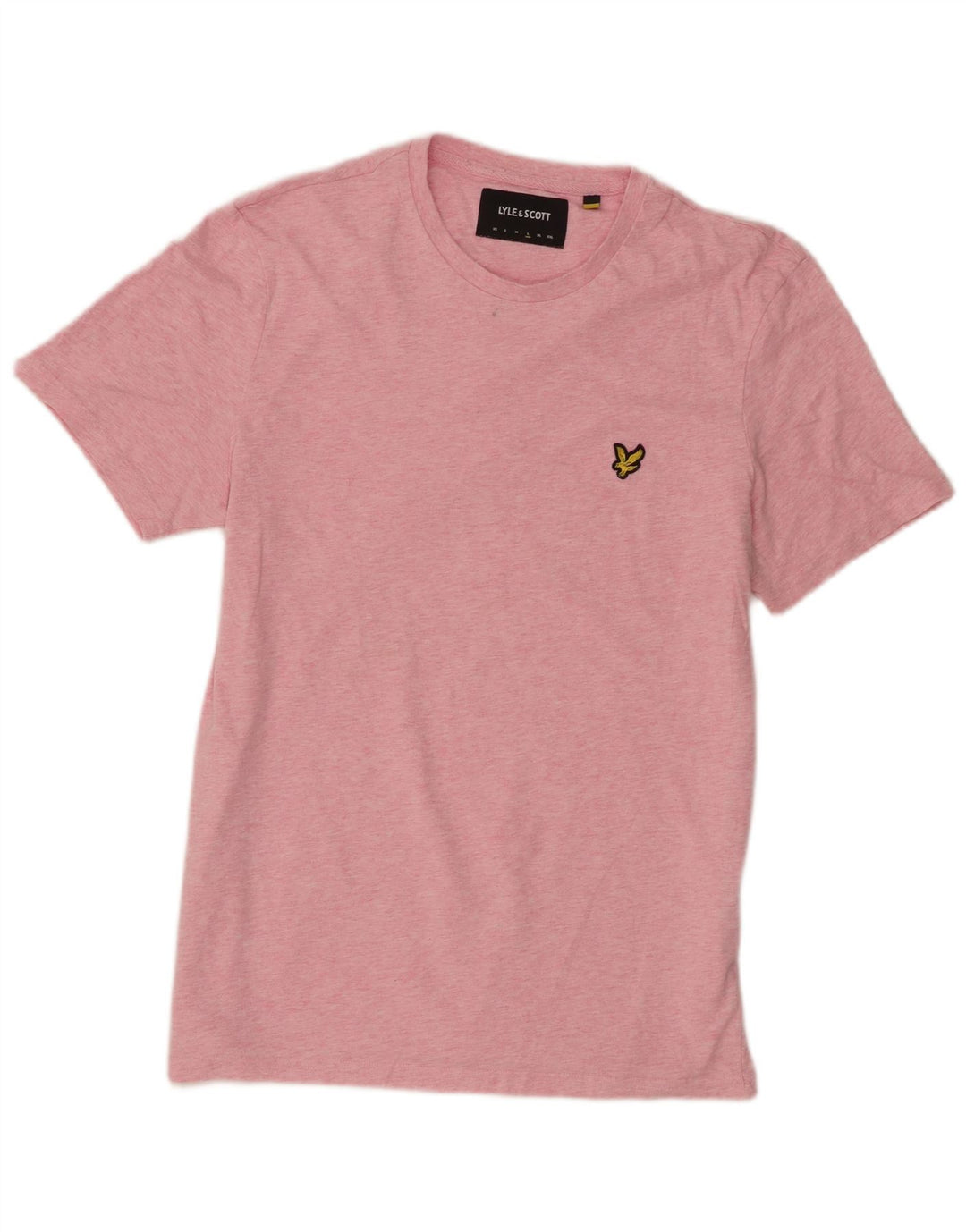 Camiseta masculina Lyle & Scott grande algodão manchado rosa