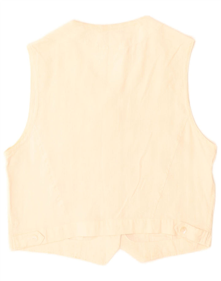 Blusa feminina balão sem mangas EU 38 médio off white seda