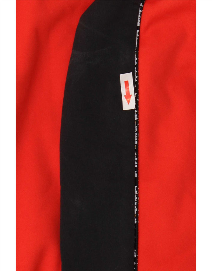 Adidas Mens Treino Top Jaqueta Médio Vermelho Colorblock Poliéster