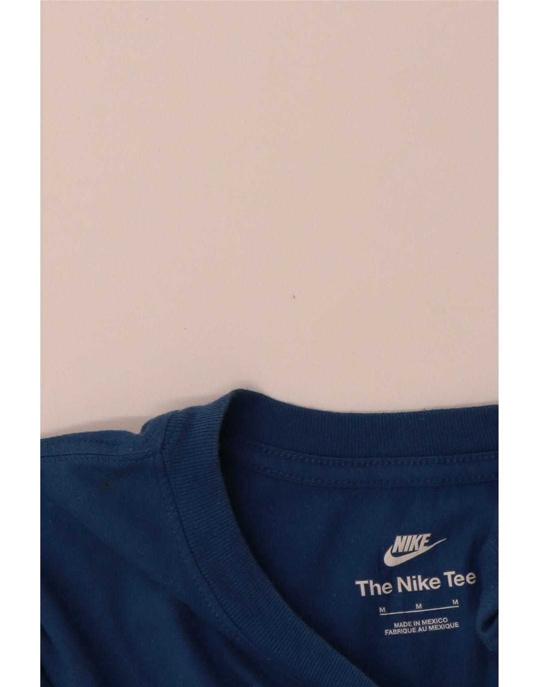 Camiseta masculina NIKE Top médio azul algodão