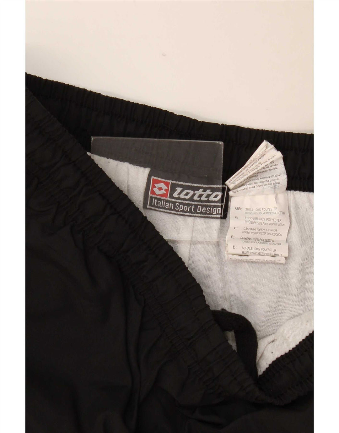 Lotto masculino gráfico agasalho calças joggers médio preto colorblock