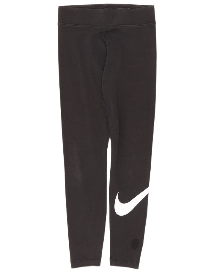Leggings Nike Femininas Graphic UK 8 Pequenas Algodão Preto