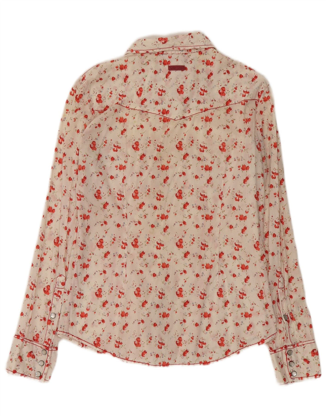 Blusa feminina Marlboro Classics Regular Fit Reino Unido 14 Médio Branco Floral