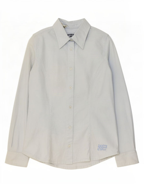 Camisa feminina Replay UK 12 algodão azul médio
