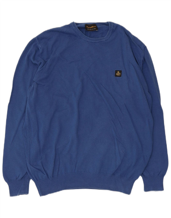 Suéter masculino Refrigiwear com gola redonda grande azul