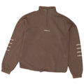Adidas feminino oversized gráfico zip pescoço moletom jumper eu 36 pequeno cinza