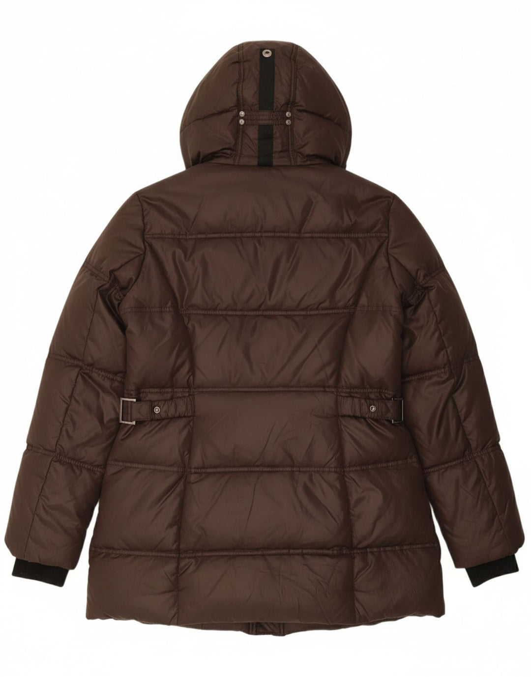 Casaco feminino acolchoado com capuz FRIEDA & FREDDIES Reino Unido 16 grande marrom