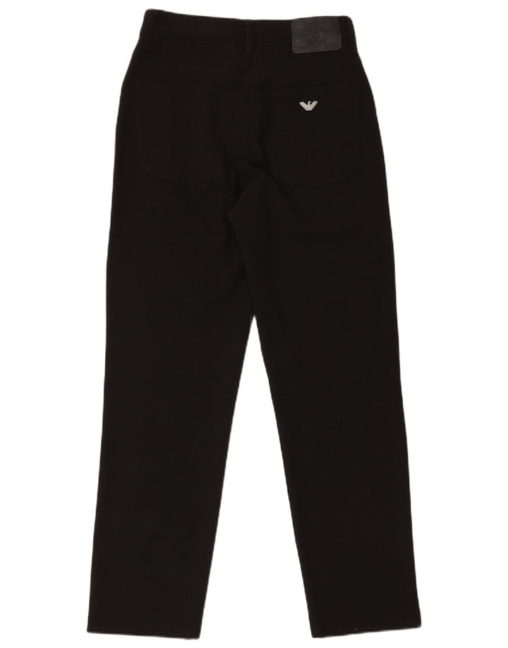 Calça feminina casual slim Armani W31 L31 lã preta
