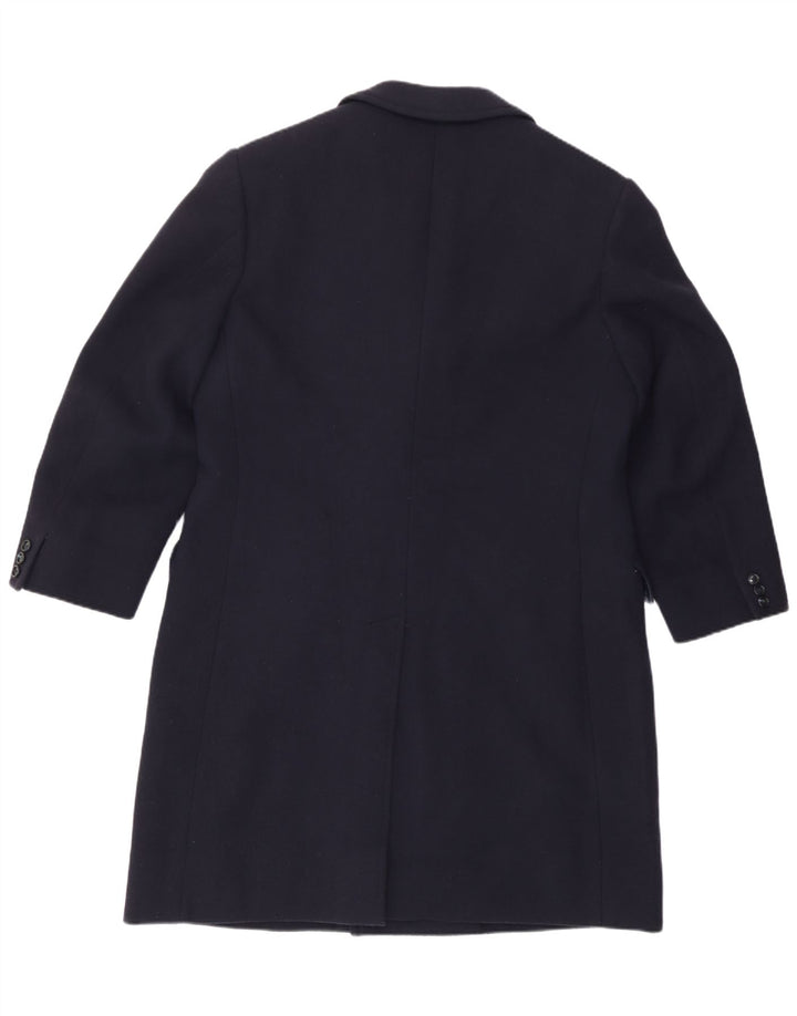 Casaco masculino vintage com peito duplo UK 38 azul marinho médio