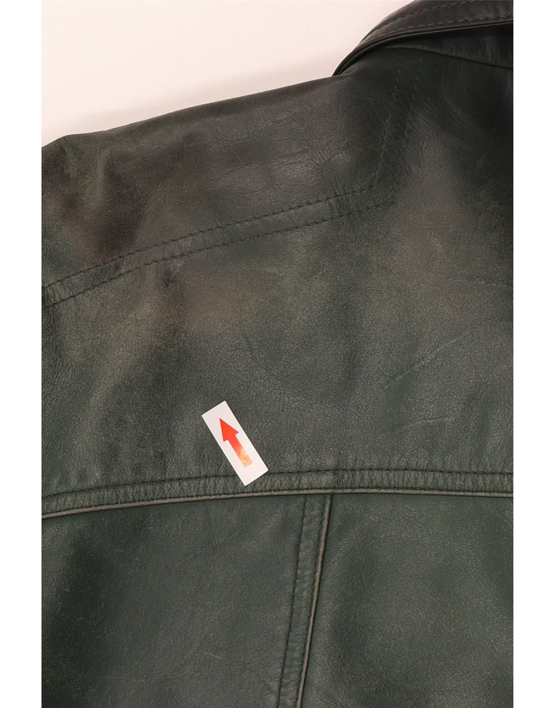 Jaqueta de couro masculina vintage IT 58 4XL couro verde