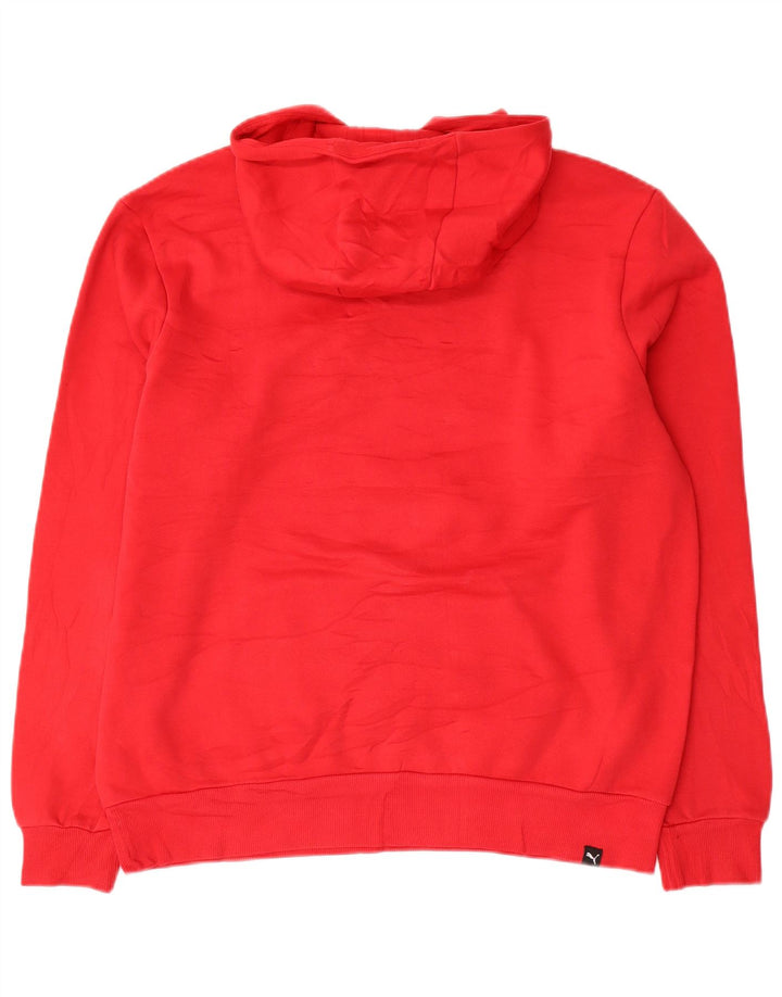 Puma masculino gráfico moletom com capuz médio algodão vermelho