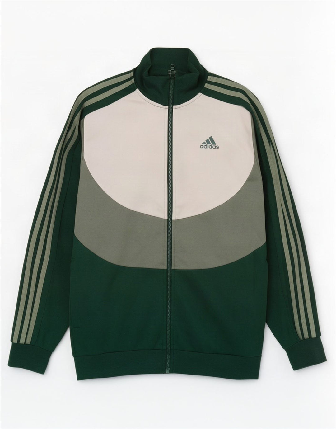 Jaqueta Adidas Mens Treino Top Verde Médio Algodão Colorblock