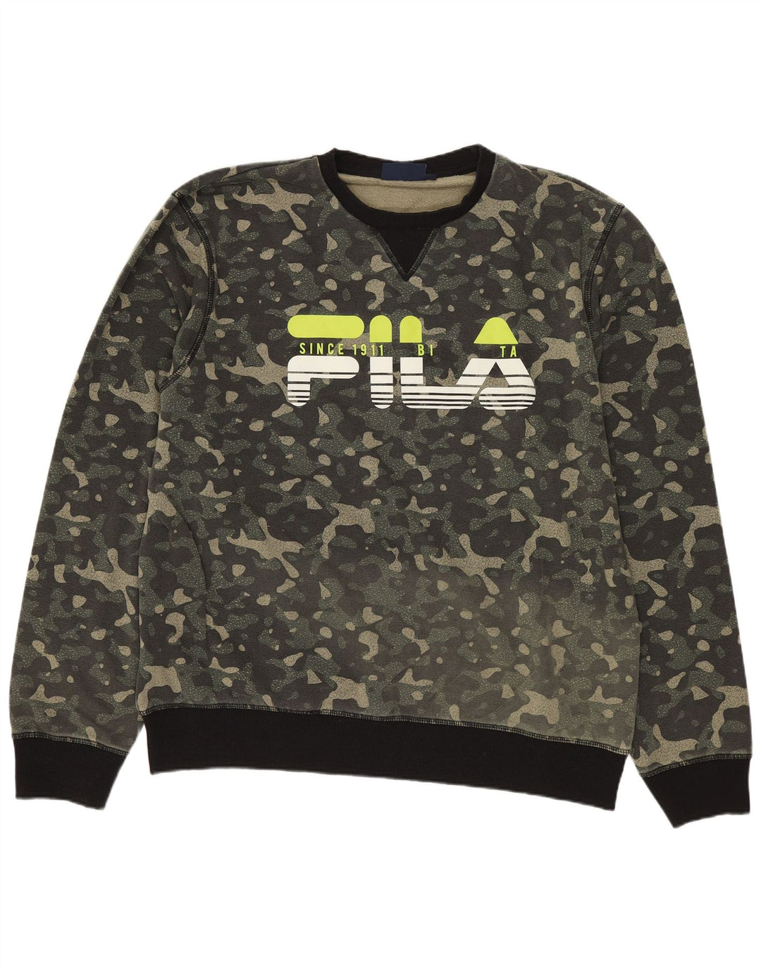 Moletom masculino Fila Graphic Jumper XL cáqui camuflado algodão