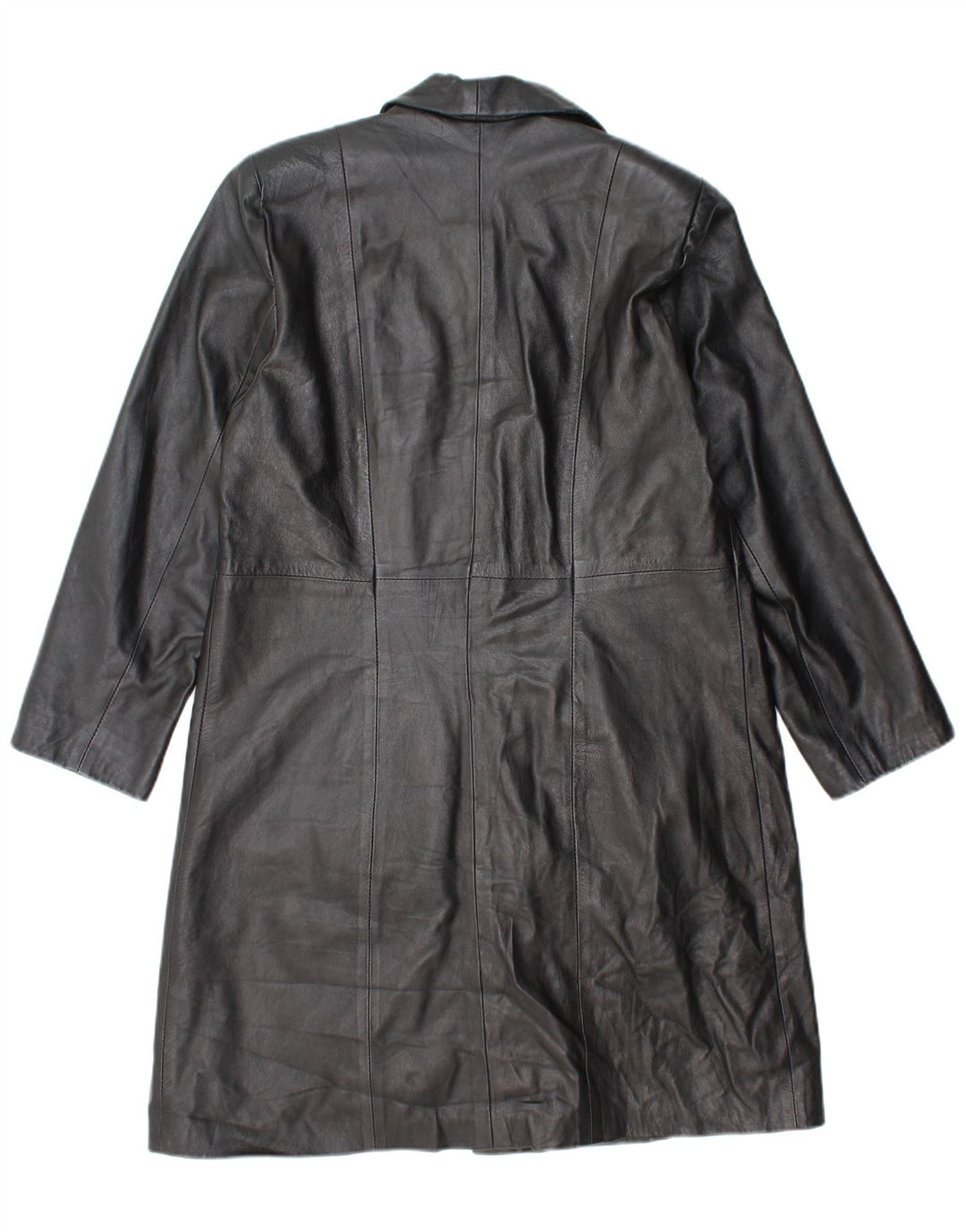 Casaco de couro feminino VINTAGE UK 18 XL couro preto