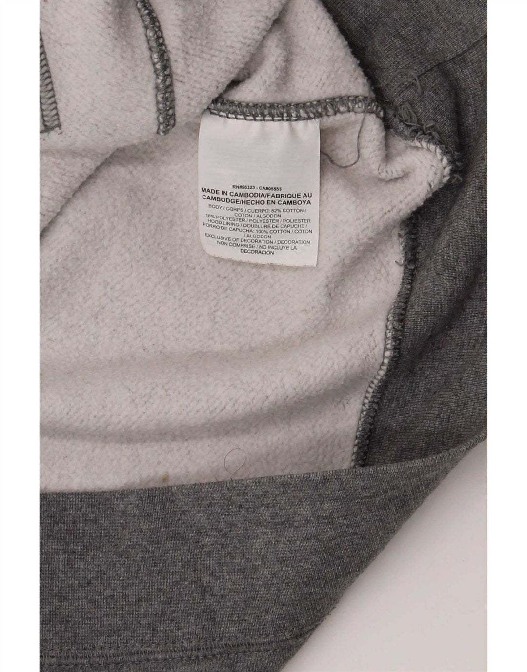 Jumper com capuz gráfico masculino Nike pequeno algodão manchado cinza