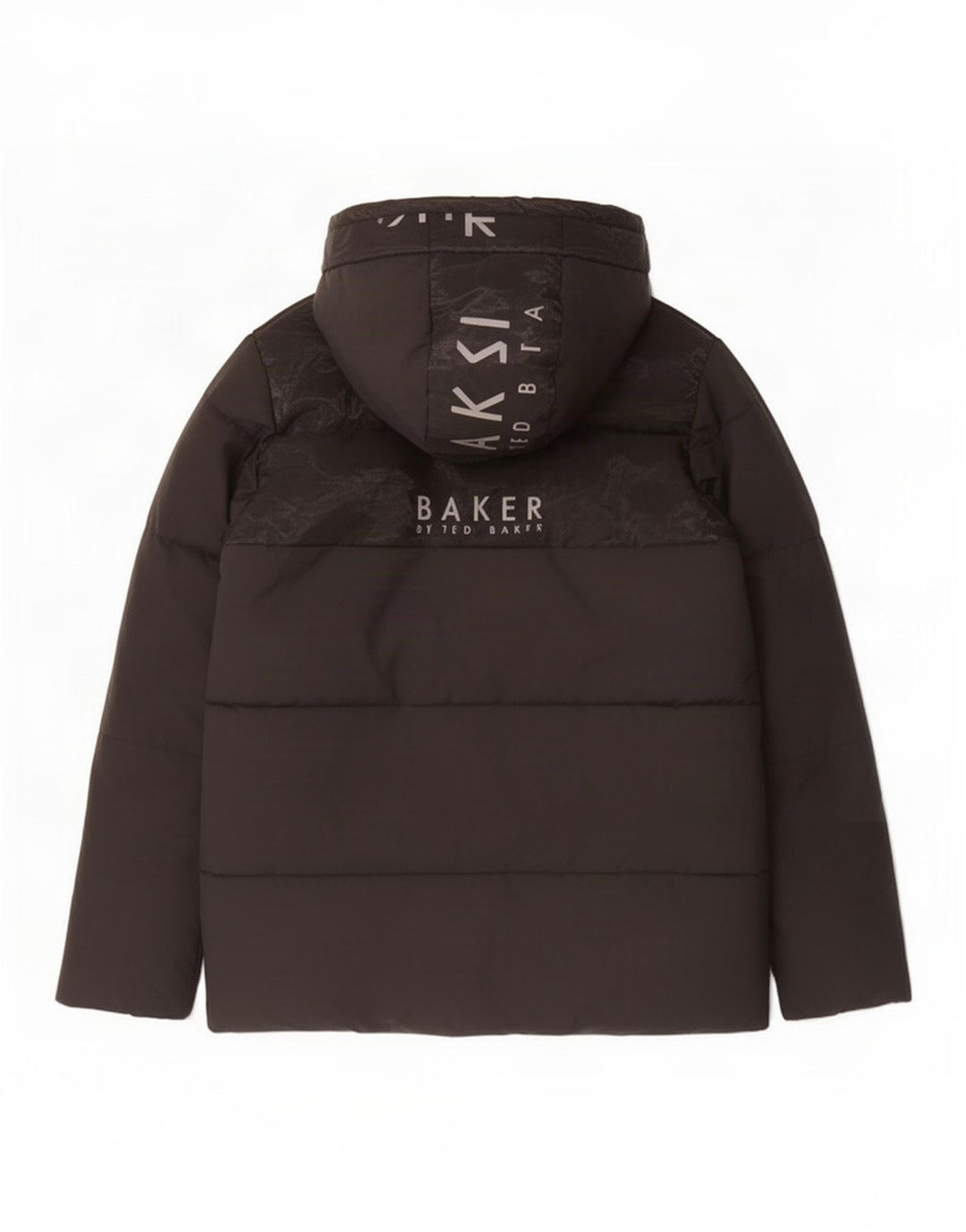 Jaqueta acolchoada com capuz gráfico Ted Baker Boys 12-13 anos poliéster preto