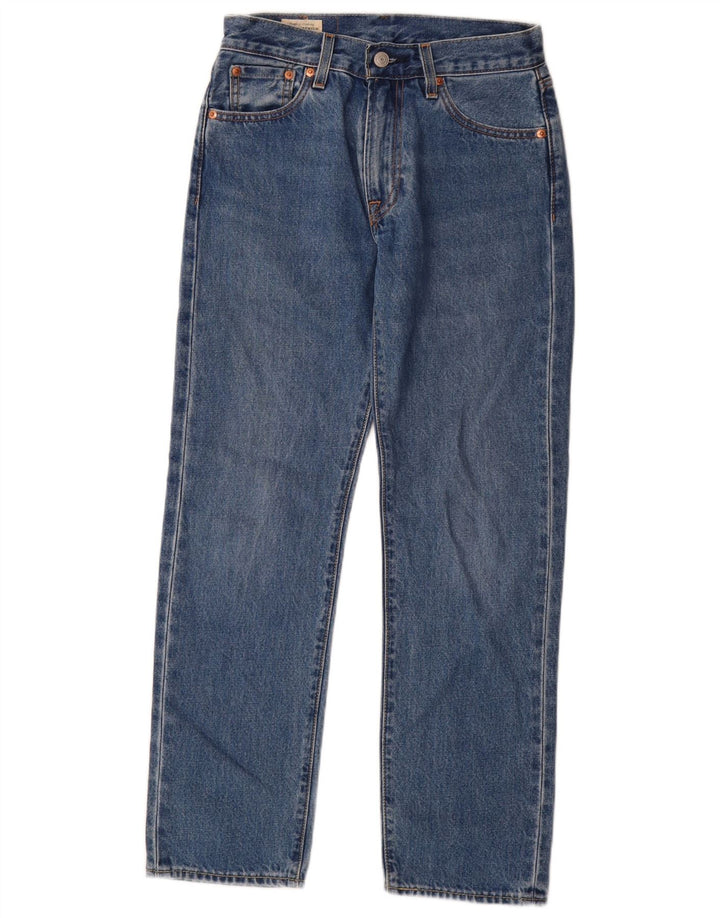 Calça jeans feminina Levi's 551 Straight W26 L30 azul algodão