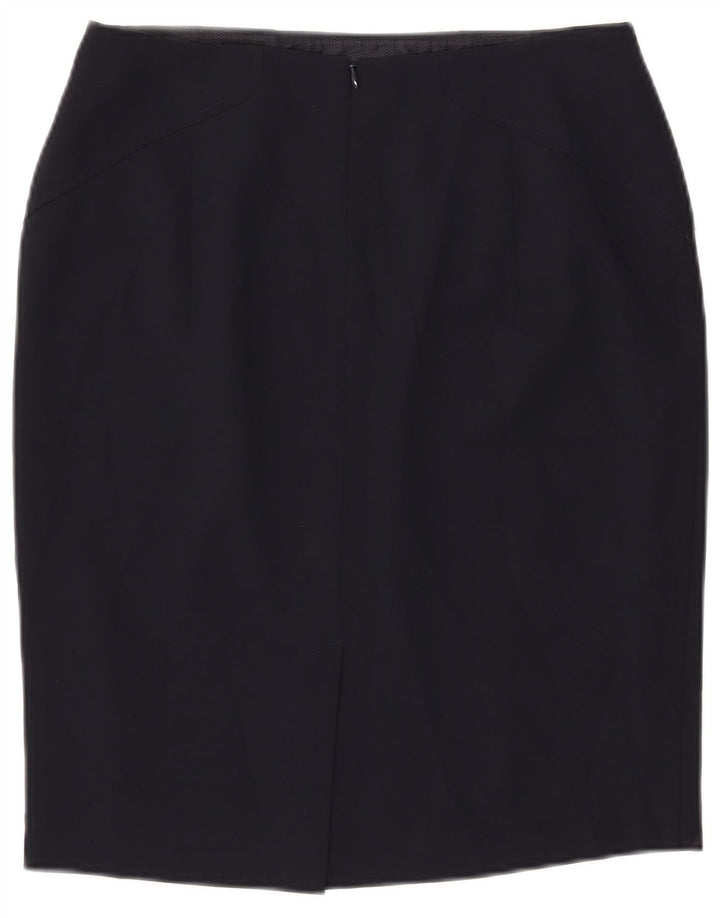 Saia lápis feminina John Lewis Reino Unido 12 médio W30 azul marinho poliéster