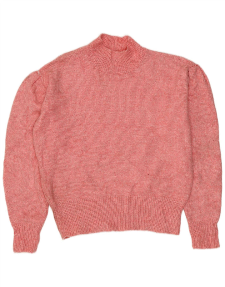 MARKS & SPENCER Suéter feminino oversized com gola tartaruga Reino Unido 6 XS rosa