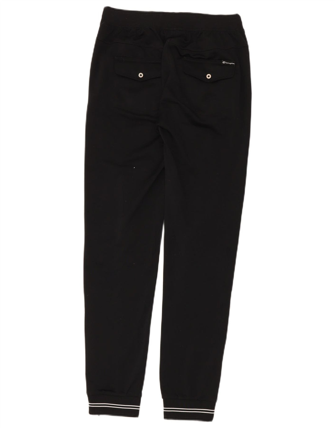 Calça de treino feminina Champion Joggers UK 10 pequeno poliéster preto