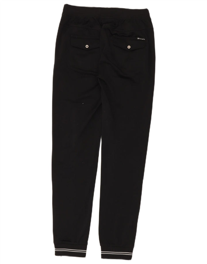 Calça de treino feminina Champion Joggers UK 10 pequeno poliéster preto