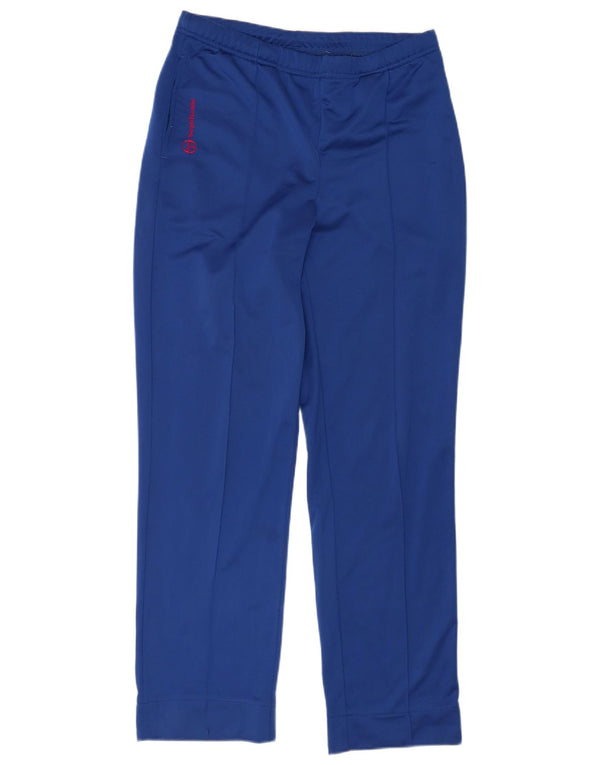 Calça de treino masculina Sergio Tacchini IT 46 poliéster azul pequeno