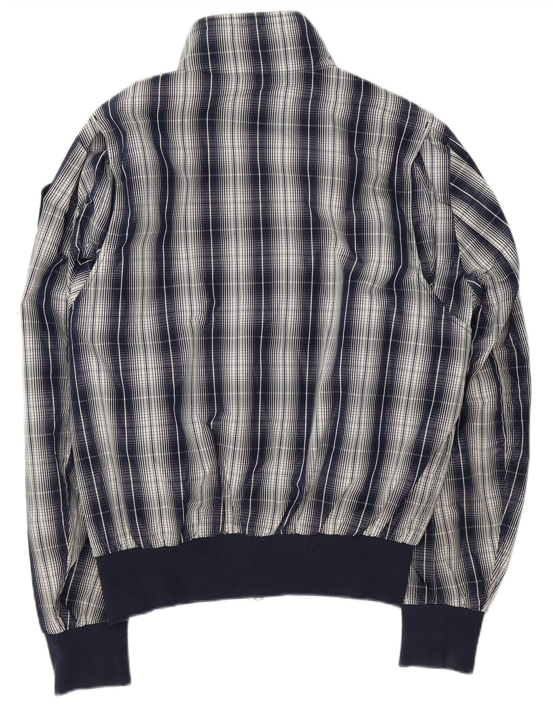 Jaqueta bomber masculina Blauer UK 42 XL poliéster xadrez azul marinho