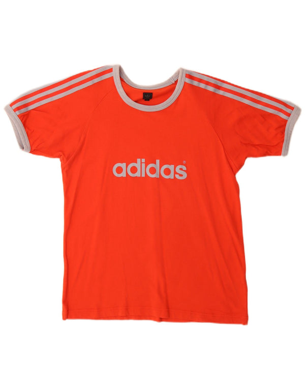 Adidas Mens Graphic T-Shirt Top Médio Algodão Vermelho