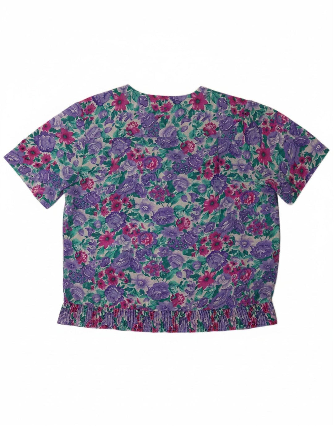Blusa feminina ALFRED DUNNER US 12 grande floral multicolorida