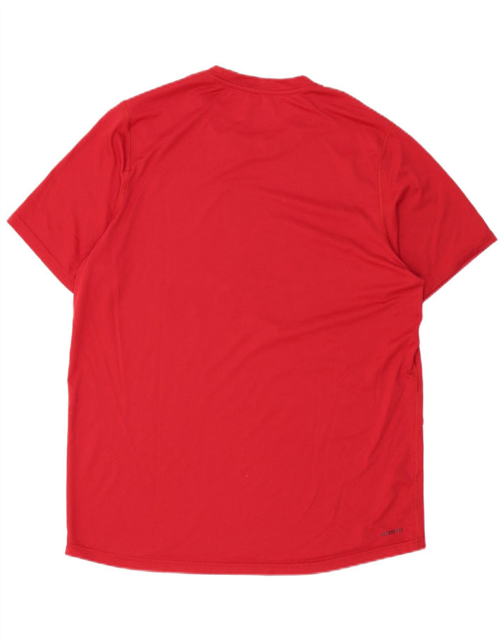 Camiseta Adidas Masculina Aeroready Graphic Top Grande Poliéster Vermelho