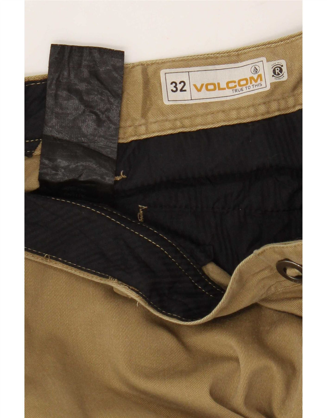 Calça Chino Masculina Volcom W32 L31 Algodão Marrom