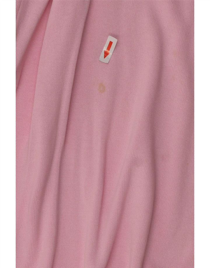 Suéter masculino Zara com decote em V grande algodão rosa