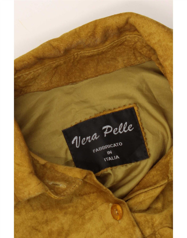 Jaqueta de camurça feminina vintage IT 48 XL cáqui