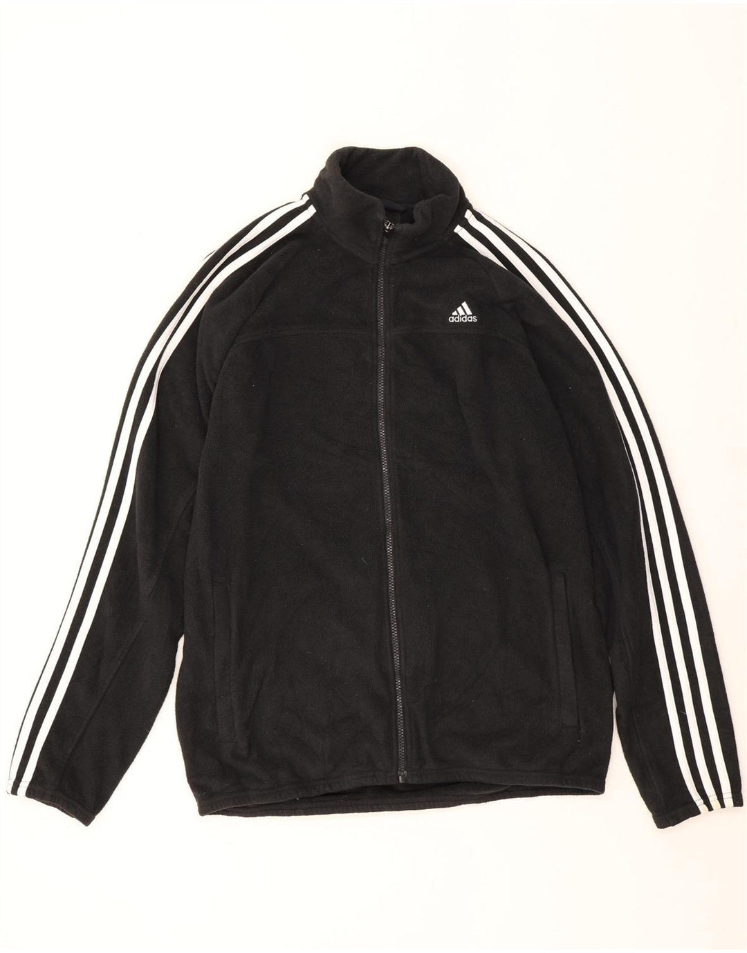 Jaqueta de lã masculina Adidas UK 40 grande poliéster preto