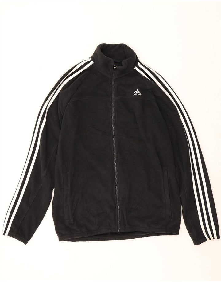 Jaqueta de lã masculina Adidas UK 40 grande poliéster preto