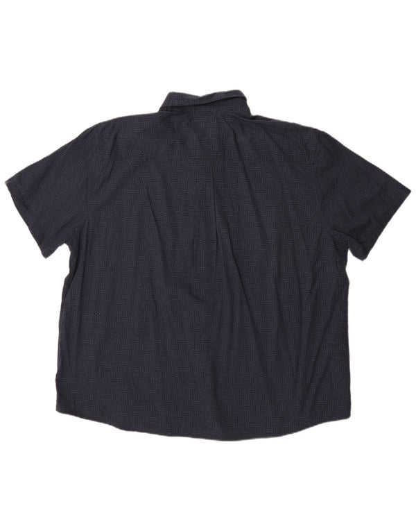 Camisa masculina de manga curta Eddie Bauer 2XL azul marinho manchado