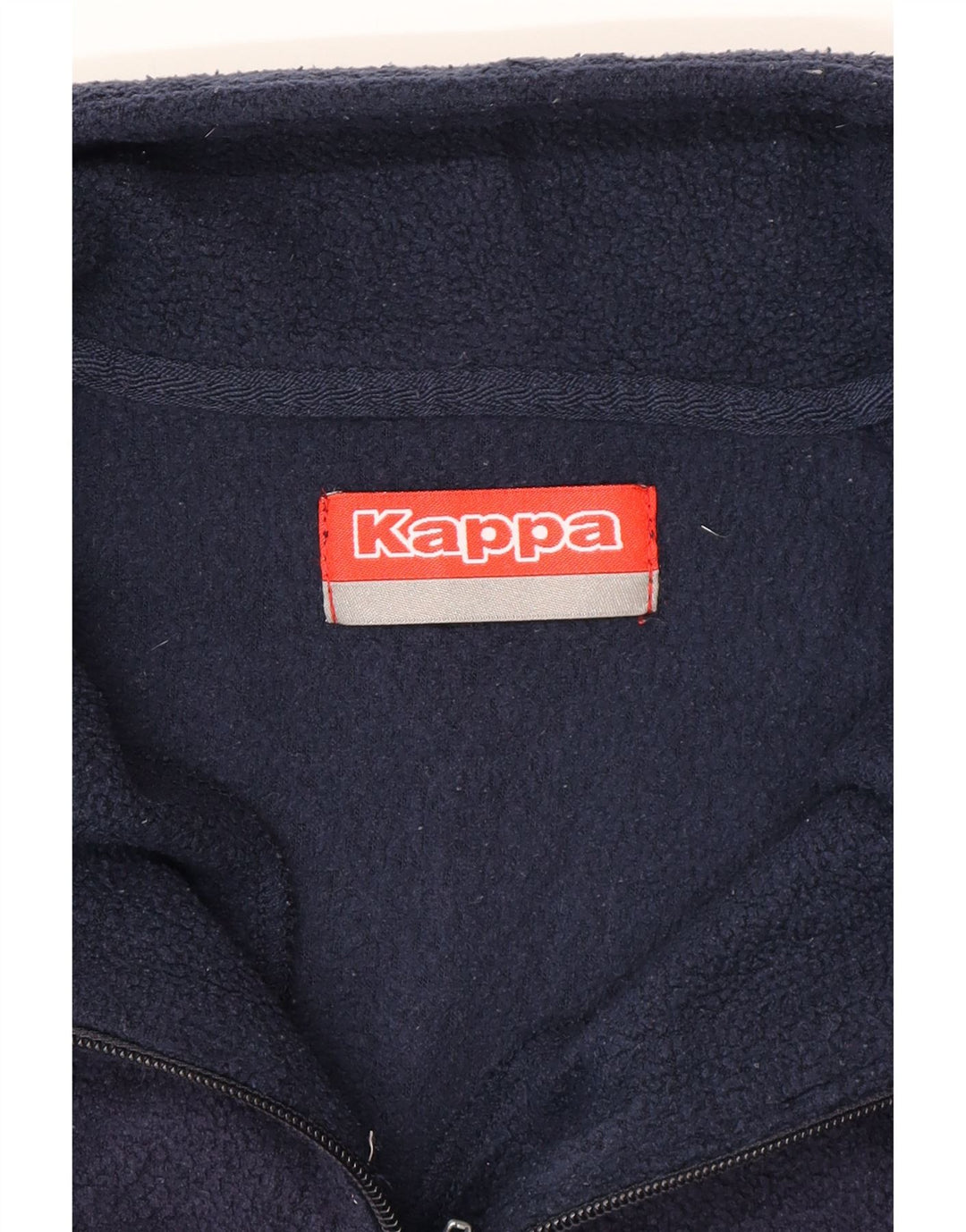 KAPPA Suéter masculino de lã com zíper e gola média azul marinho