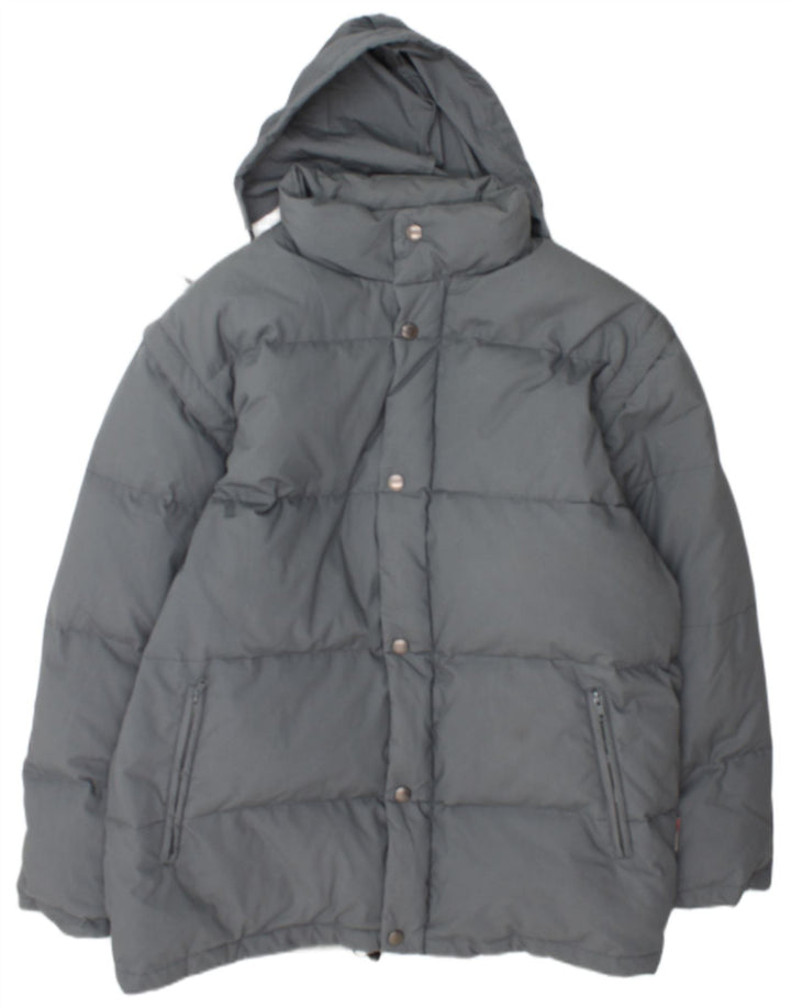Jaqueta masculina acolchoada com capuz Brugi IT 52 XL poliéster cinza