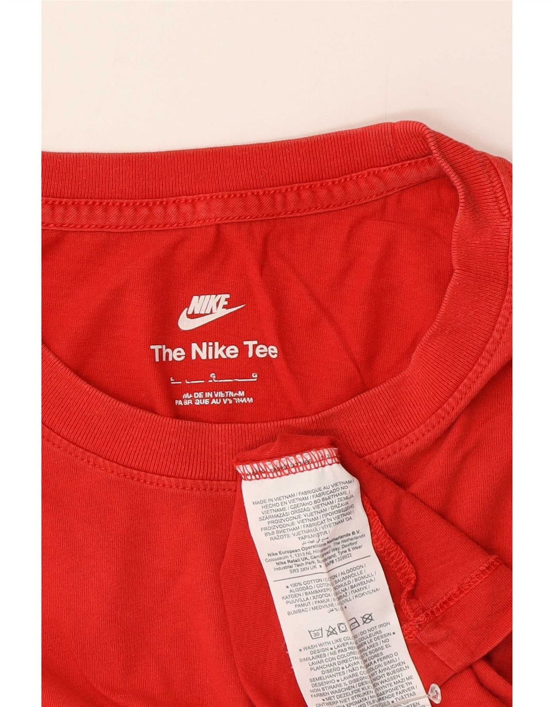 Camiseta masculina Nike grande algodão vermelho