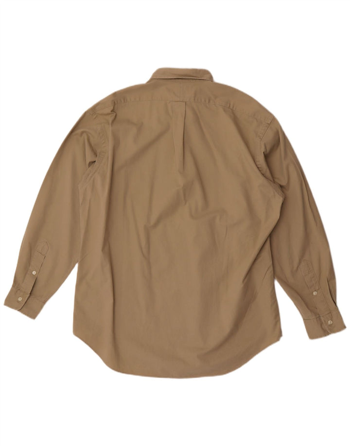 Polo Ralph Lauren Camisa masculina grande algodão bege