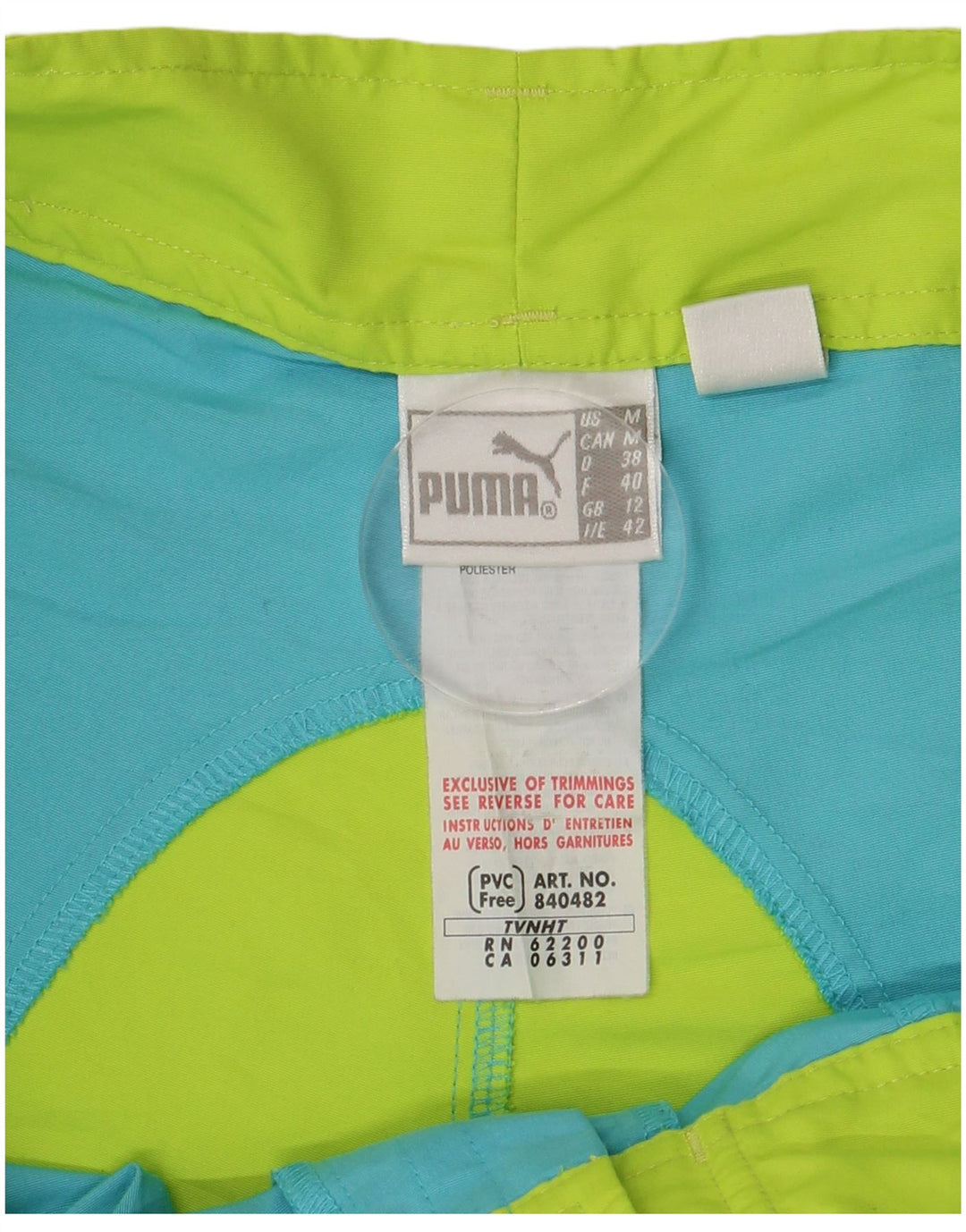 Shorts de natação femininos PUMA UK 12 poliéster colorblock azul médio