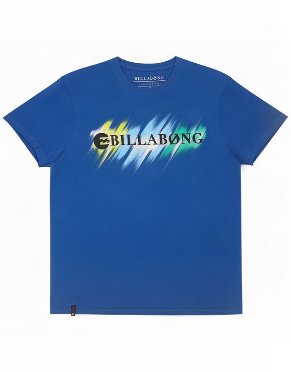 Billabong Mens Slim Fit Graphic T-Shirt Top Pequeno Algodão Azul