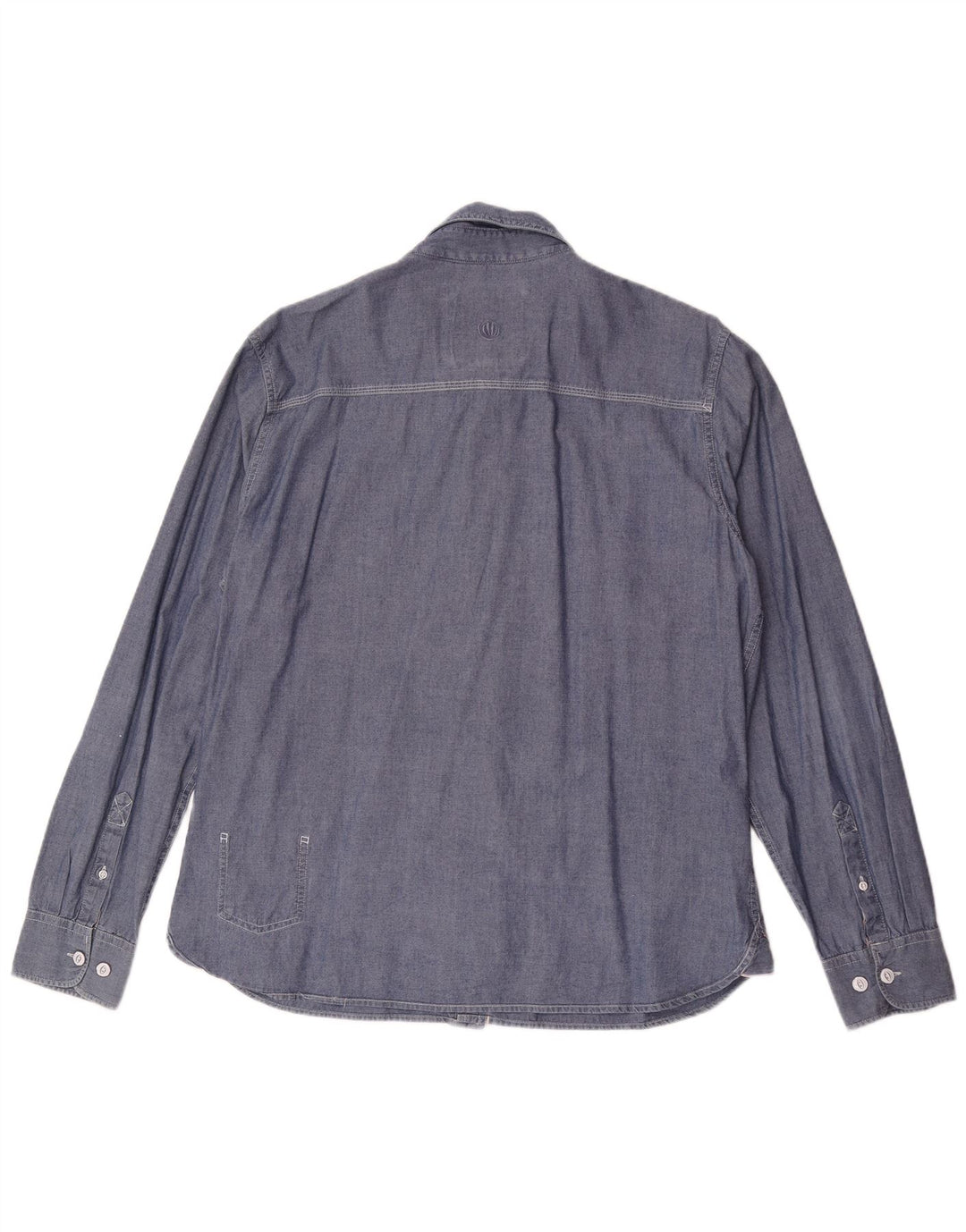Camisa masculina Fat Face grande algodão azul