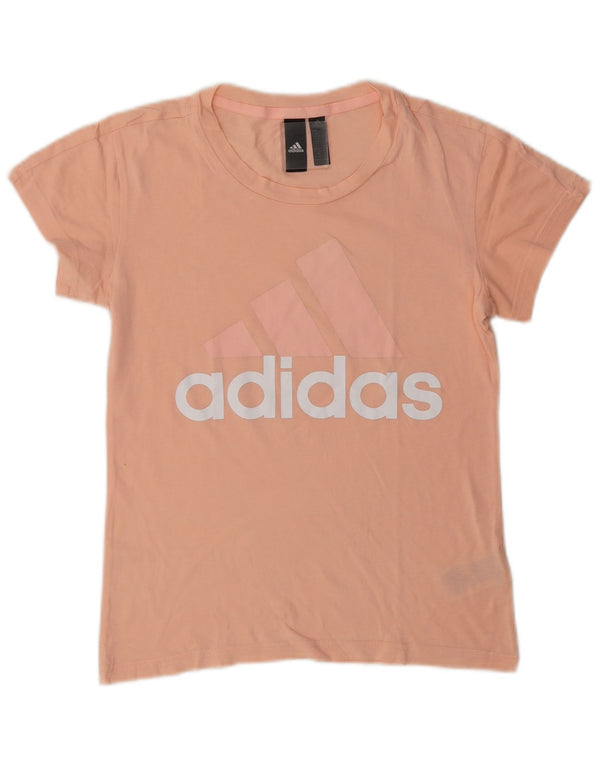 Adidas Camiseta Feminina Graphic Top UK 4/6 XS Rosa Algodão