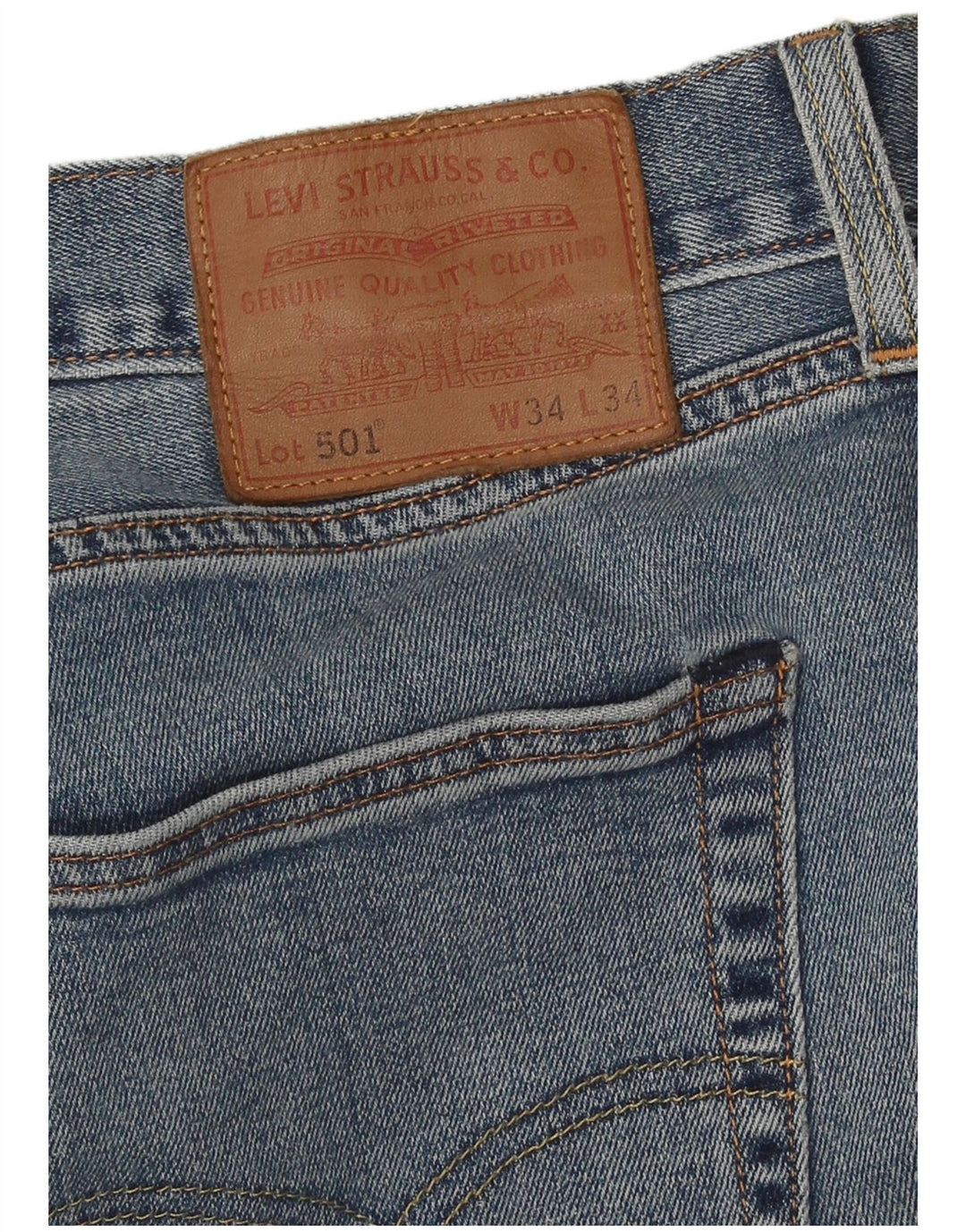 Jeans Levis 501 Straight Masculino W34 L34 Azul