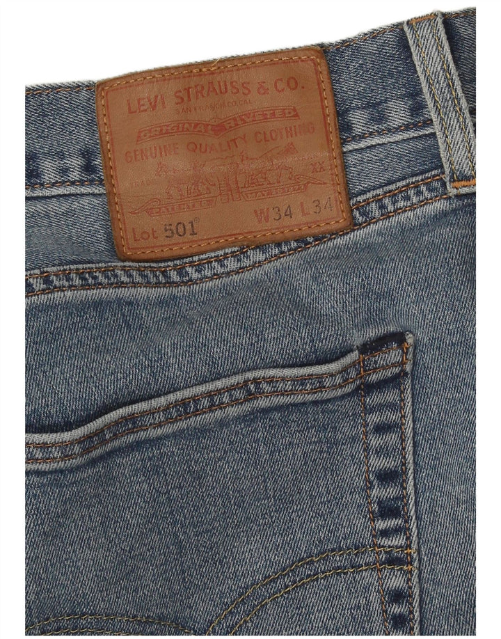 Jeans Levis 501 Straight Masculino W34 L34 Azul