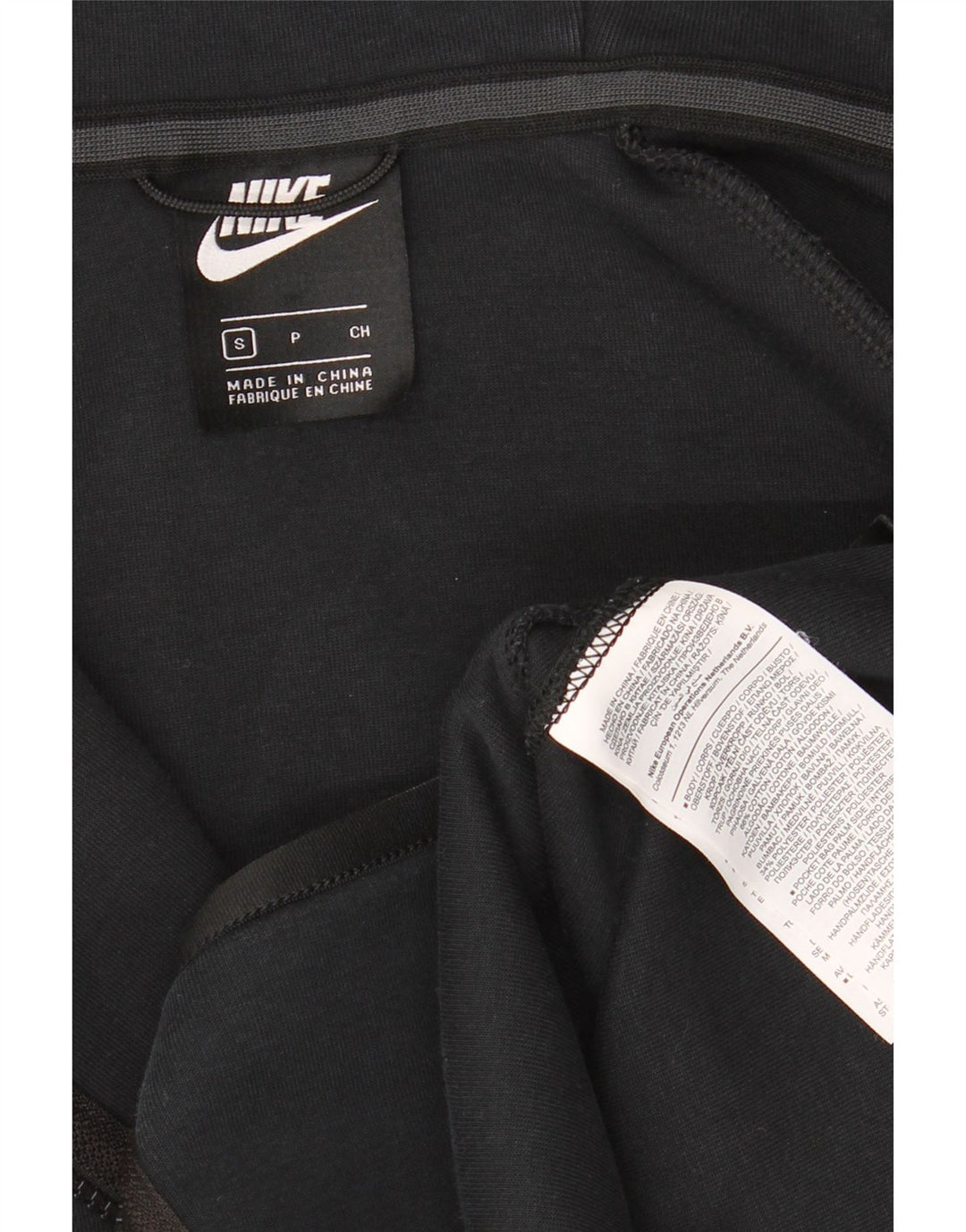 Suéter Nike Masculino Zip com Capuz Pequeno Algodão Preto