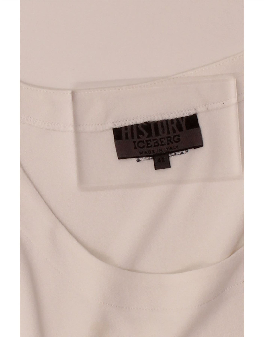 ICEBERG Womens Crop Vest Top IT 42 Medium White Vintage Iceberg and Second-Hand Iceberg from Messina Hembry 
