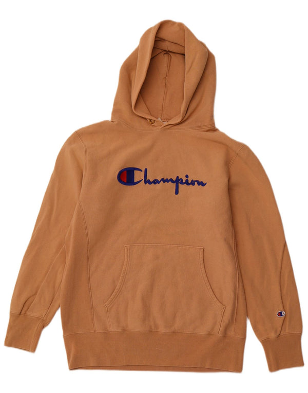 CHAMPION Suéter feminino com capuz gráfico UK 20 2XL algodão marrom